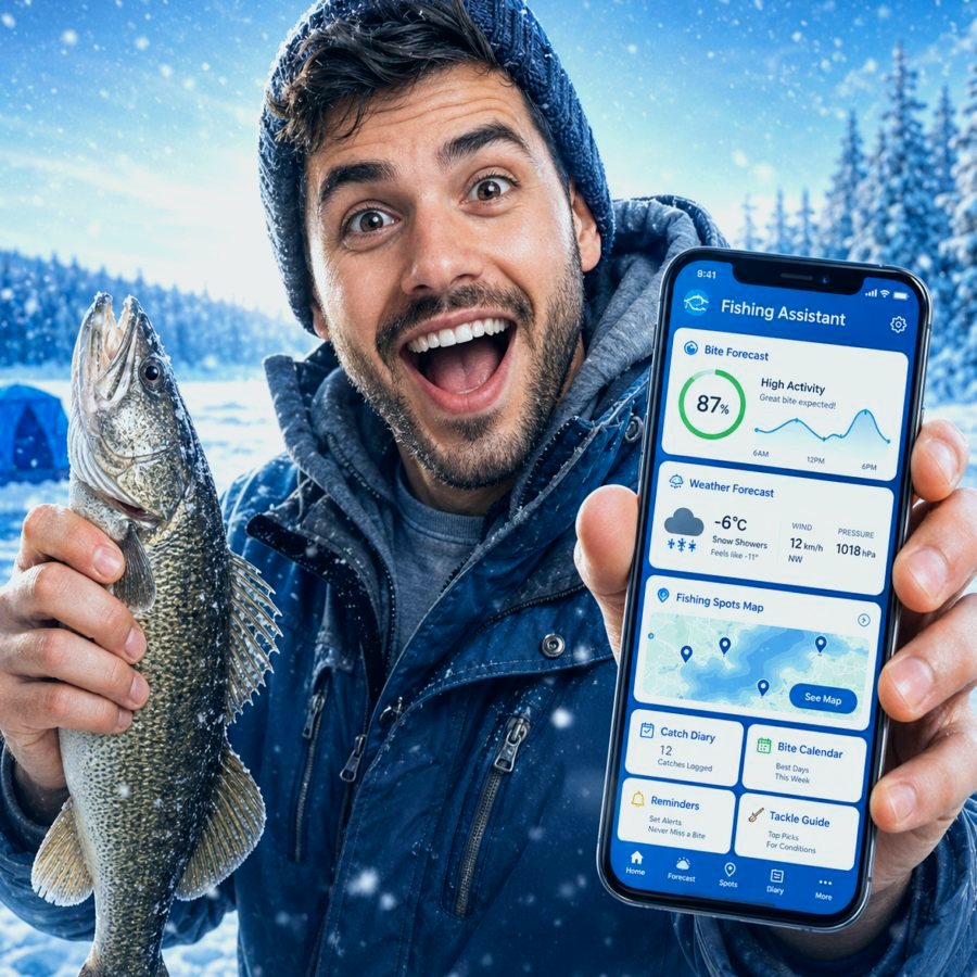 Fishing reports and local notes inside mobile app
